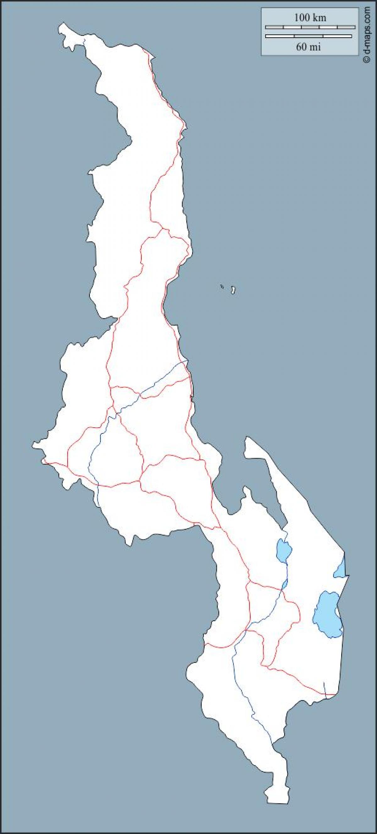 карта Малаві карце план